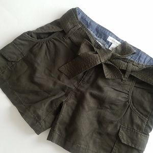 Banana Republic Tie Shorts Olive Green